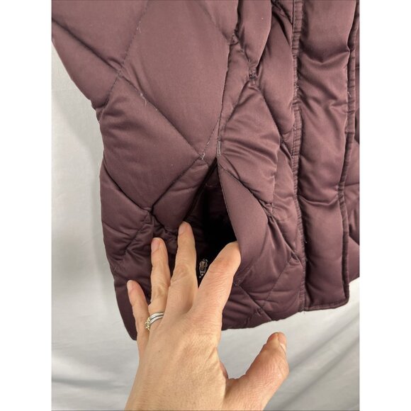 Eddie Bauer Purple Quilted Goose Down Vest Womens Size XS - Picture 3 of 11